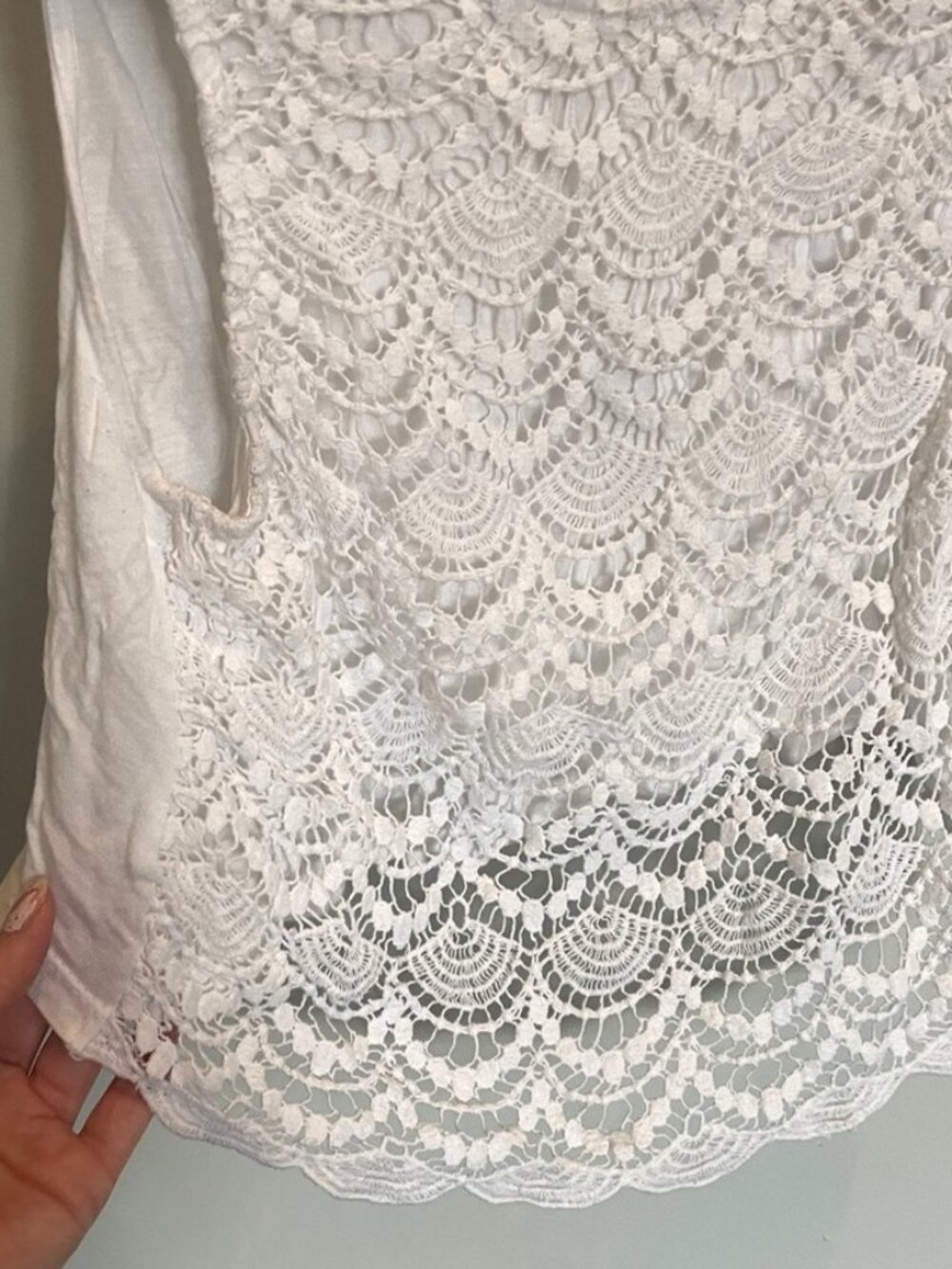 Lace white crop top - Picture 2 of 2